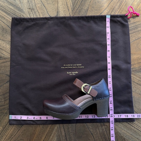 Kate Spade Chocoate Brown Accessories Shoes Purse Medium Dust Bag 19 x 17 - Picture 7 of 8